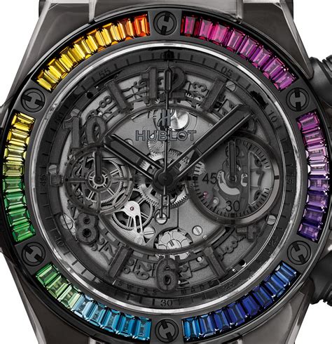 hublot big bang unico sapphire all black rainbow|Hublot transparent watch.